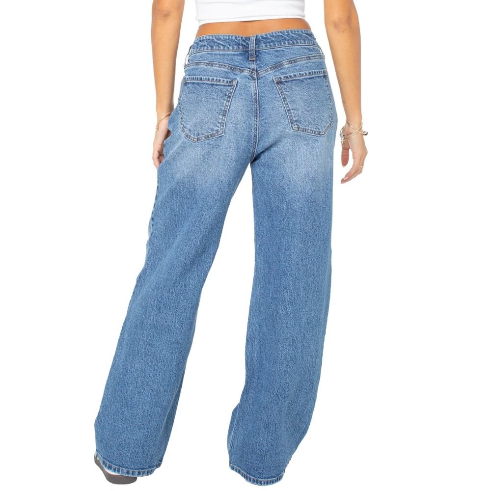 NWT Celebrity Pink Juniors Slouchy Wide Leg Baggy Jeans Size 15/32, 19/34, 21/35 - Picture 6 of 12